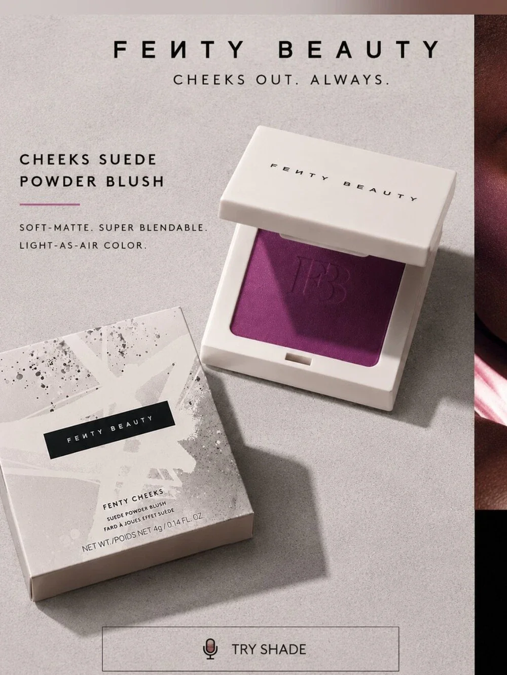 New! Fenty Cheeks Suede Powder Blush DRAMA CLASS 12